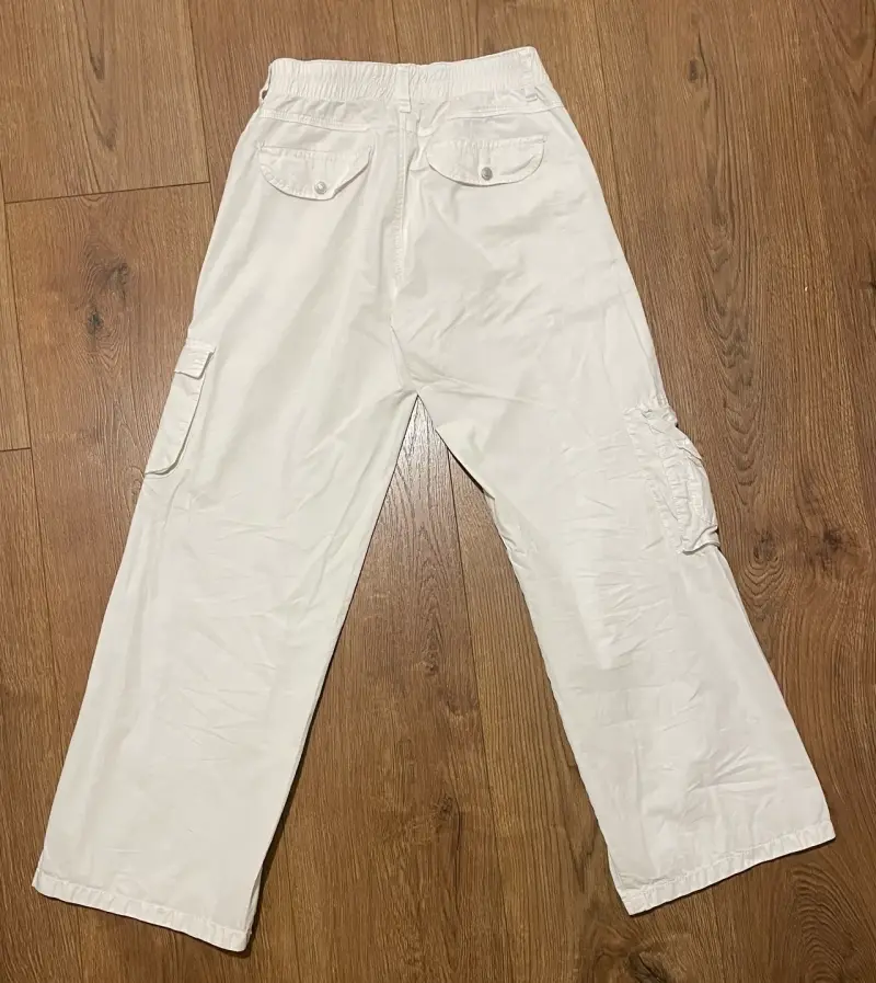 Pantalones cargo blancos de mujer americaninno - 2