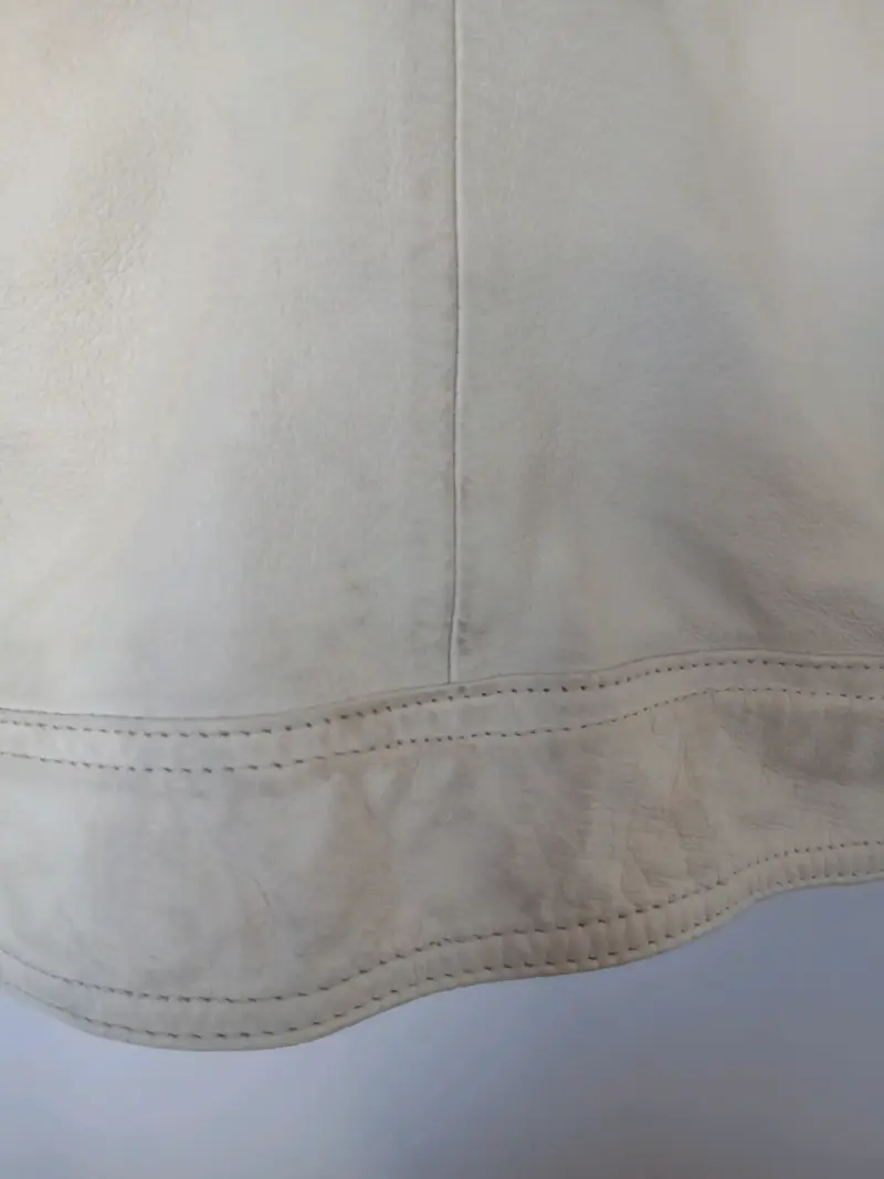 Chaqueta de cuero blanca hombre - 4
