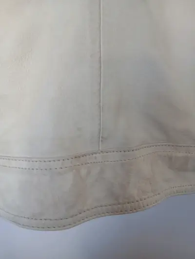Chaqueta de cuero blanca hombre - miniatura 4