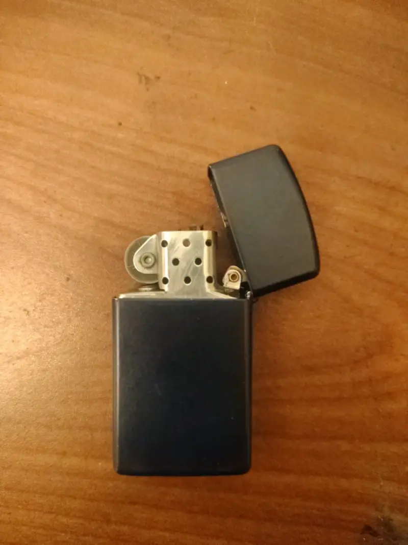 Encendedor Zippo original, metálico azul marino - 1