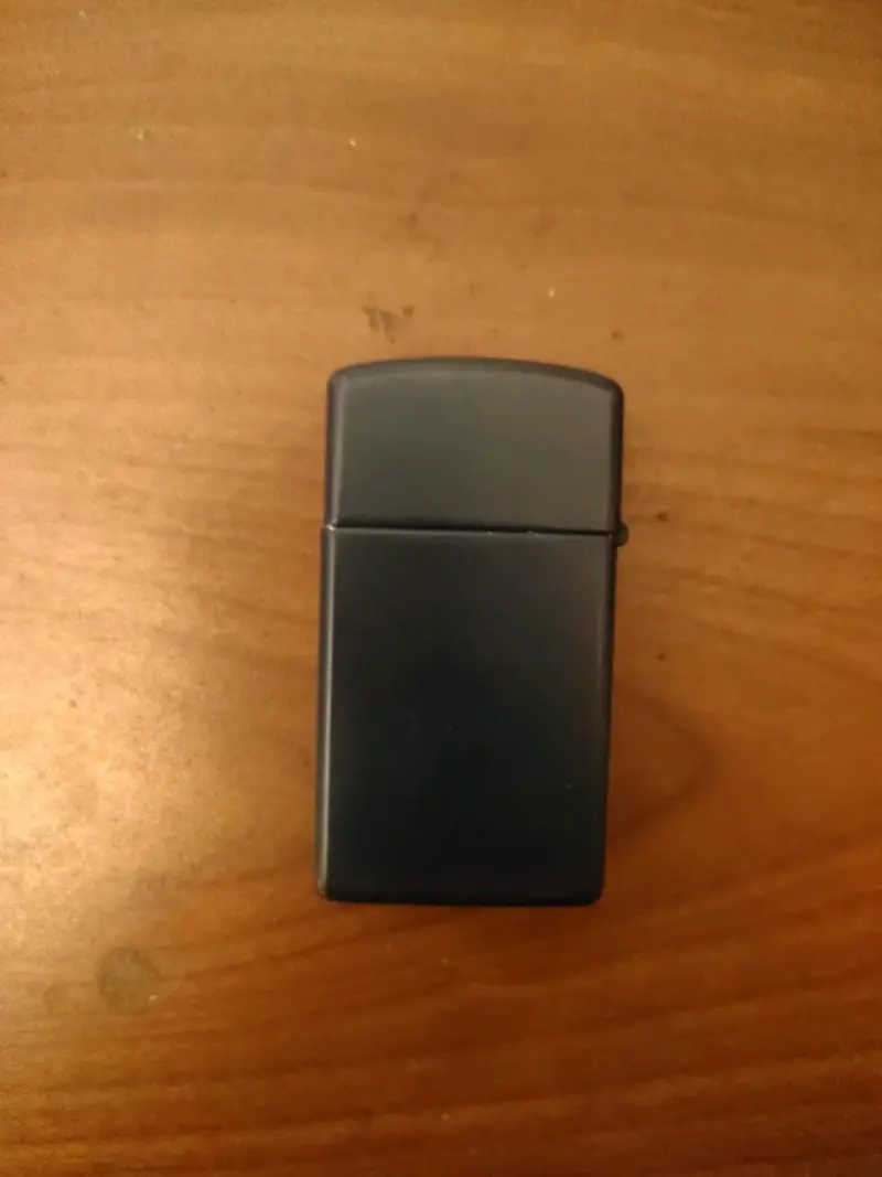 Encendedor Zippo original, metálico azul marino - 3