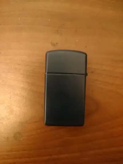 Encendedor Zippo original, metálico azul marino - miniatura 3
