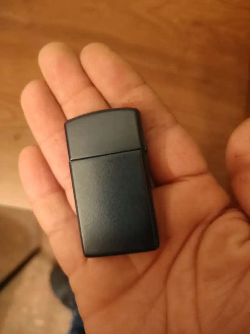 Encendedor Zippo original, metálico azul marino - 5