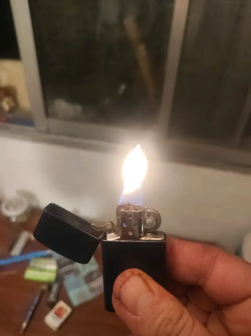 Encendedor Zippo original, metálico azul marino - 6