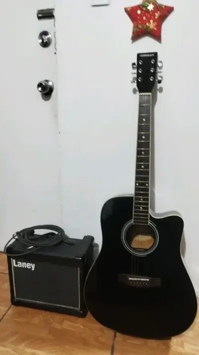 Guitarra Electroacústica Freeman/ ampli Laney - miniatura 1