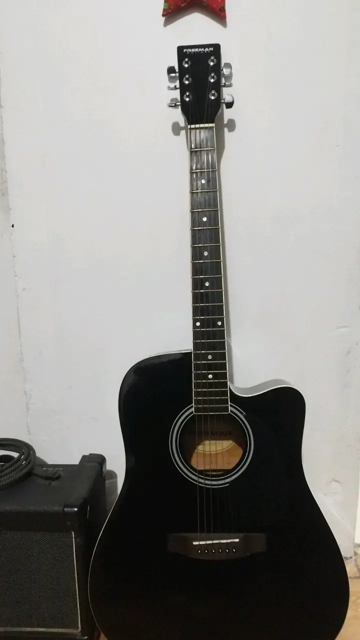 Guitarra Electroacústica Freeman/ ampli Laney - 5