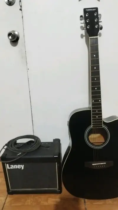 Guitarra Electroacústica Freeman/ ampli Laney - miniatura 6