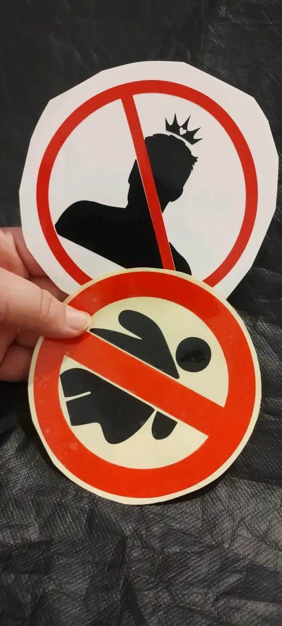 Set de stickers de advertencia divertidos