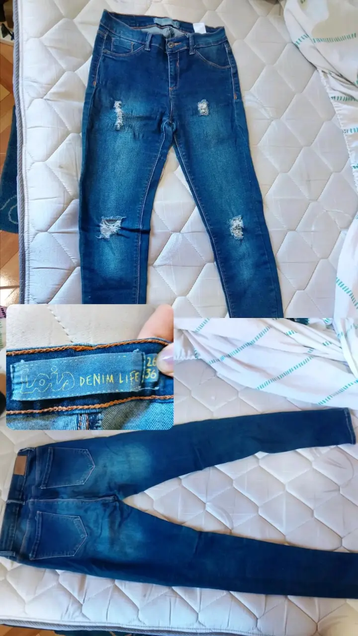 Jeans ajustados Lois Denim Life desgastados