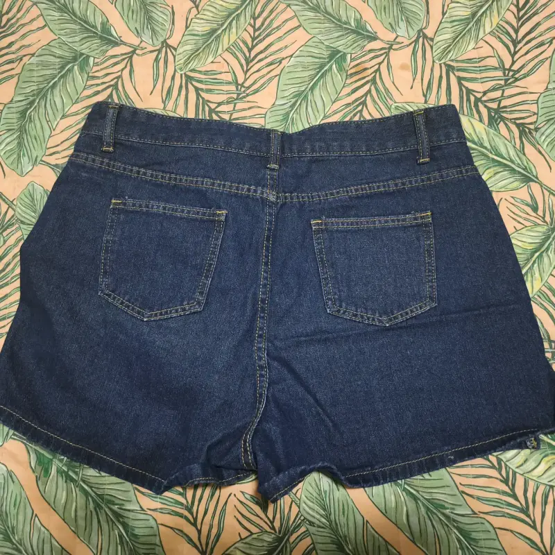 Shorts de mezclilla azul para mujer - 1