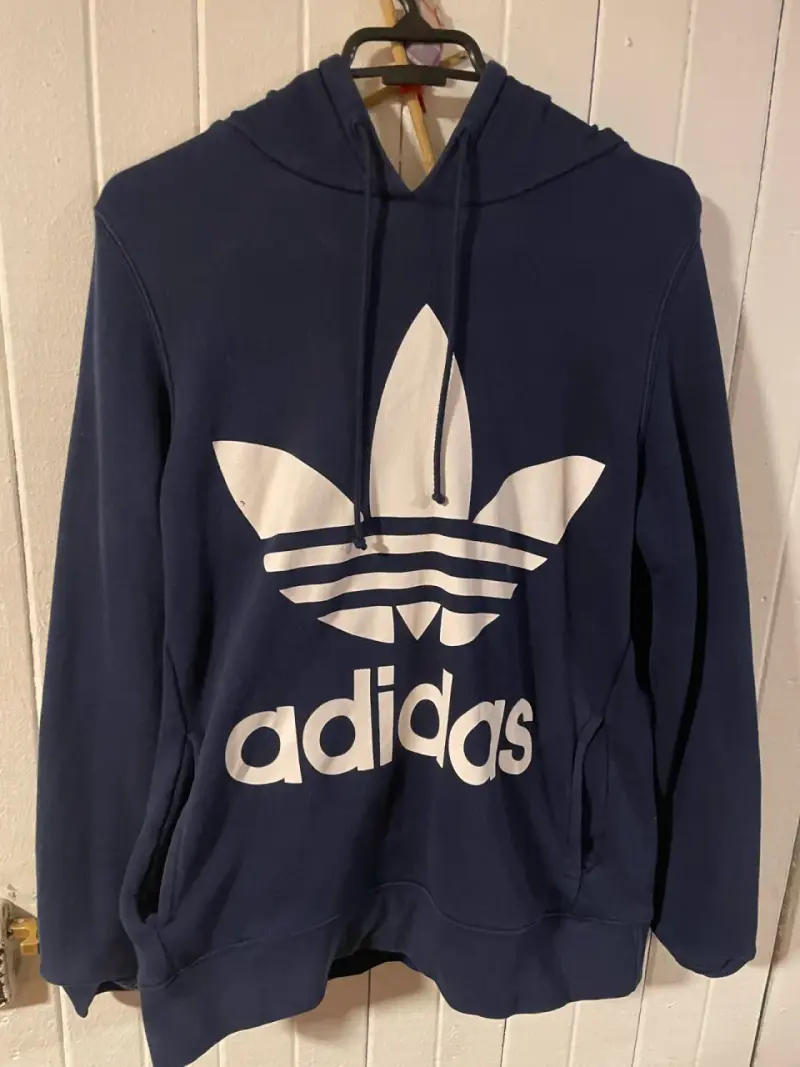 Polerón con capucha Adidas azul marino - 2