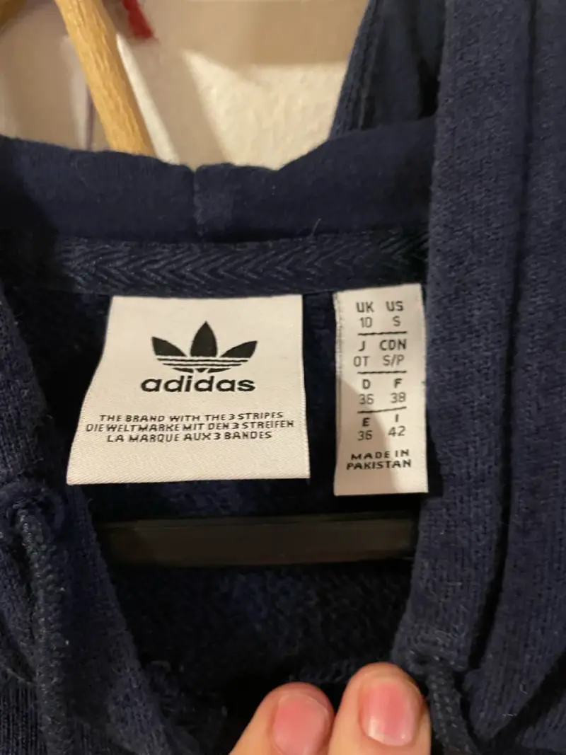 Polerón con capucha Adidas azul marino - 4