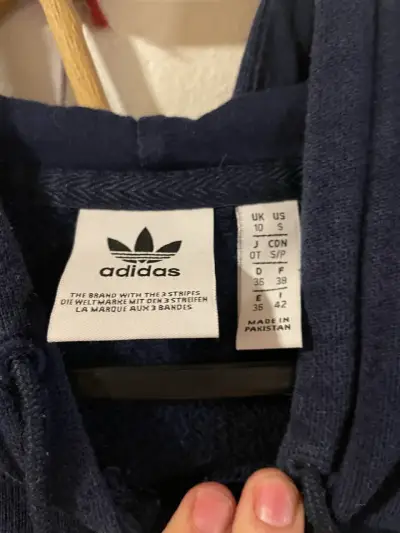 Polerón con capucha Adidas azul marino - miniatura 4