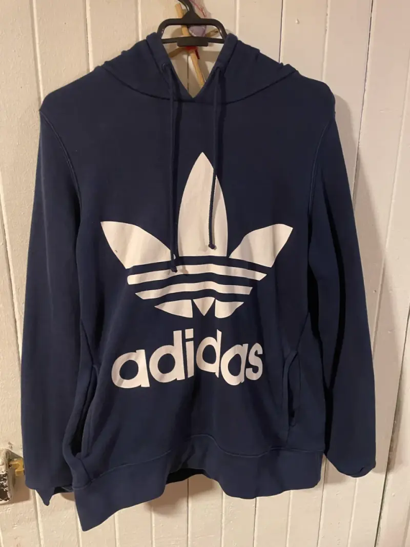 Polerón con capucha Adidas azul marino - 5