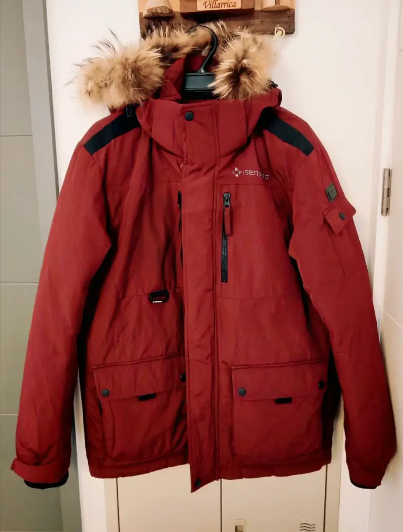 Chaqueta pluma imp. ISENBERG(NEPA) roja (burdeo) - 2