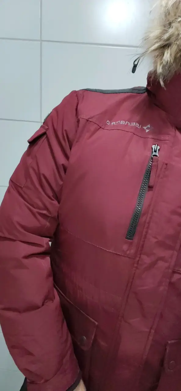 Chaqueta pluma imp. ISENBERG(NEPA) roja (burdeo) - 5