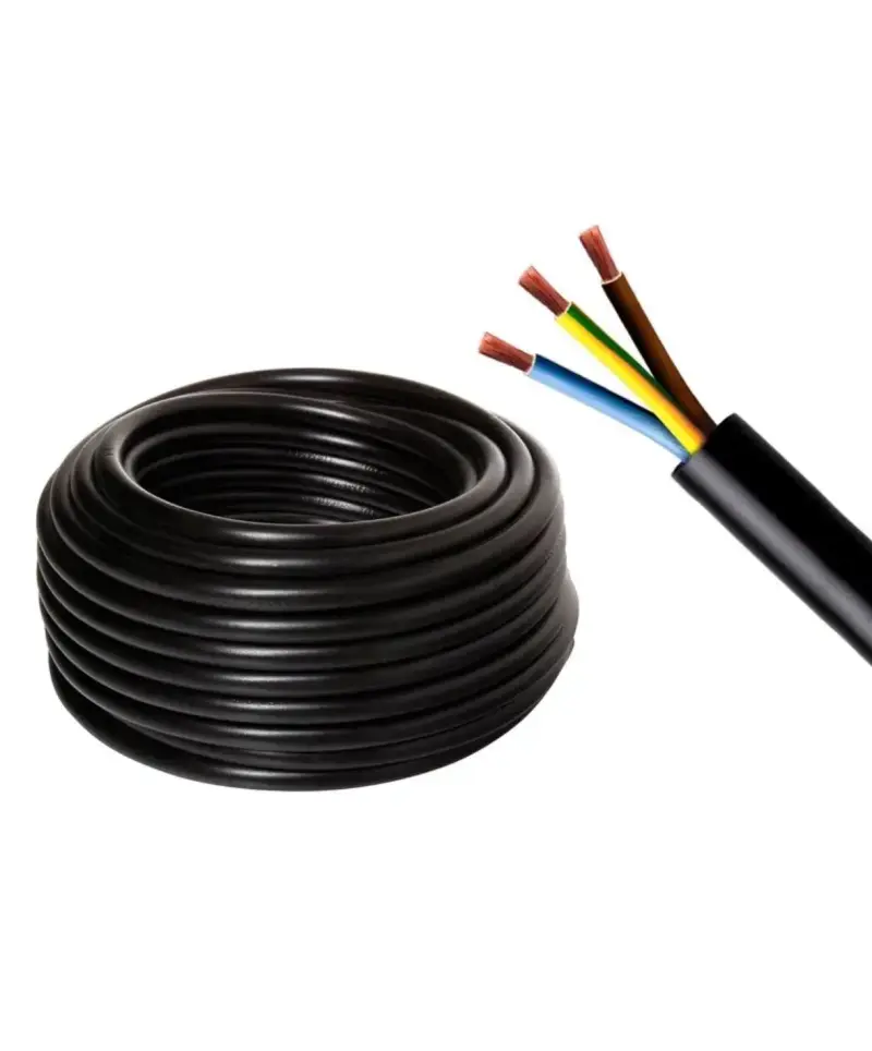 Cable eléctrico negro 3 conductores 3x2.5 100 m