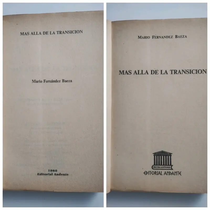Libro 'Más Allá de la Transición' de Mario Fernández Baeza - 2