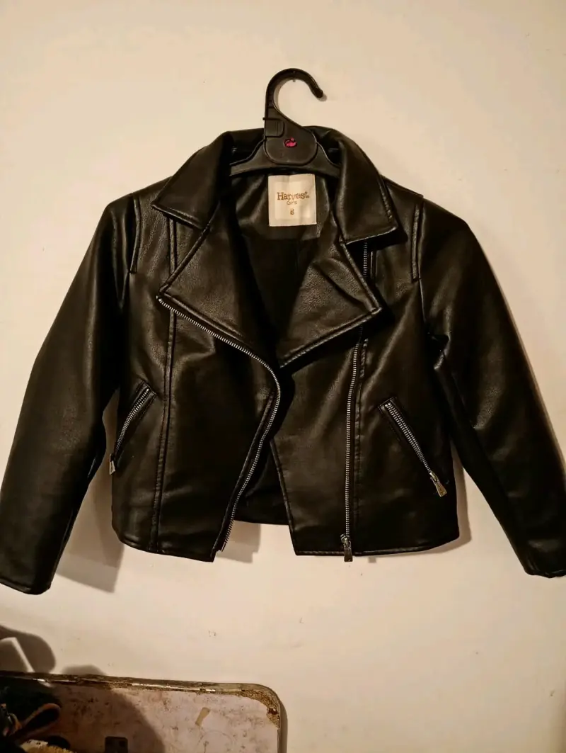Chaqueta de ecocuero para niñas Harvest