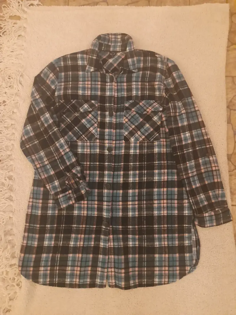 Camisa de franela a cuadros para hombre