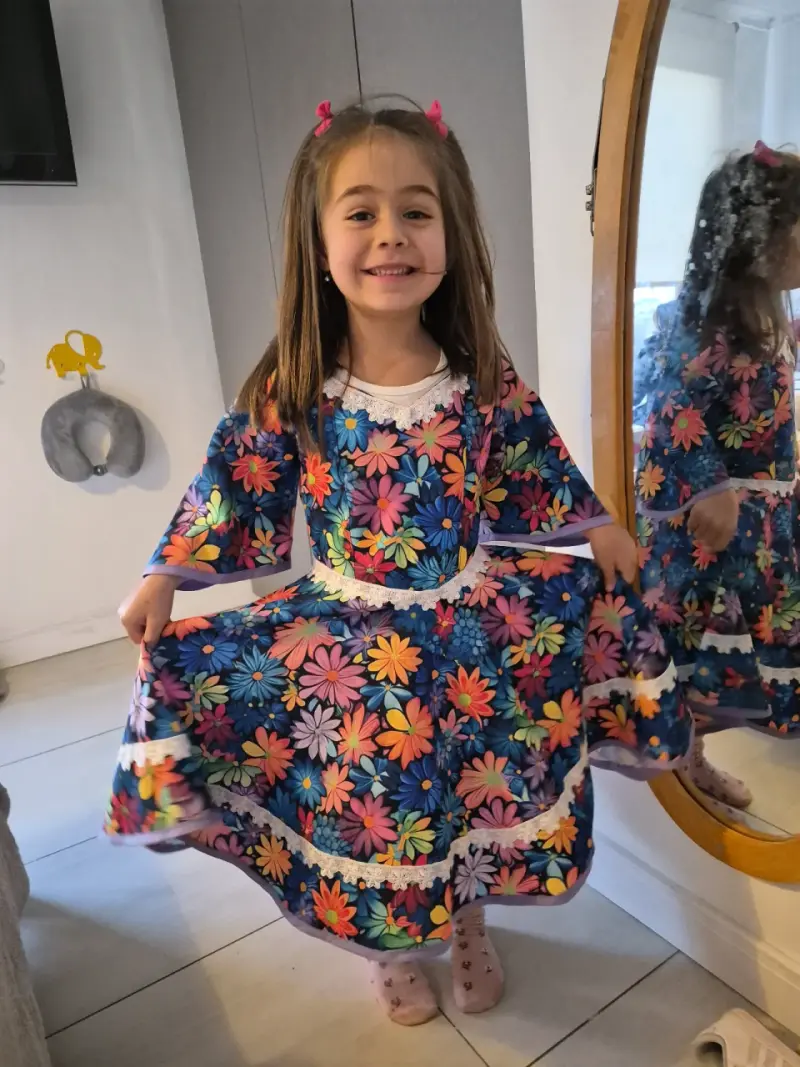 Vestido de huasa o china talla 6