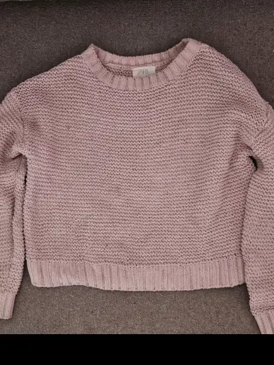 Suéter de punto rosa para mujer Zara - miniatura 1