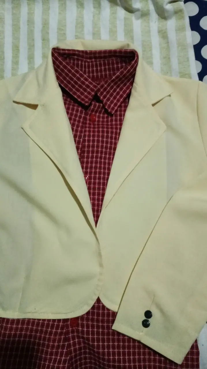 Chaqueta huaso con camisa roja a cuadros talla 14 - 3