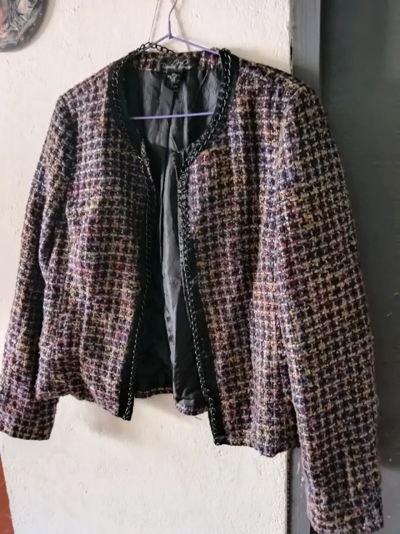 Chaqueta de lana FIP burdeos con botones grandes - 2