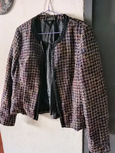 Chaqueta de lana FIP burdeos con botones grandes - miniatura 2