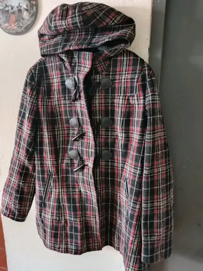 Chaqueta de lana FIP burdeos con botones grandes - miniatura 3