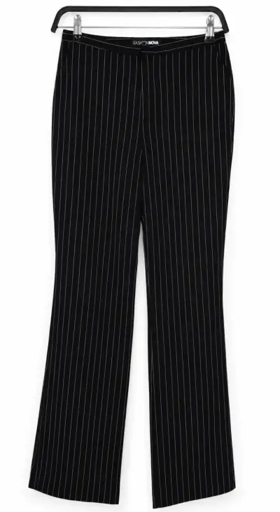 Pantalón Fashion Nova de Pierna Ancha a Rayas - miniatura 1