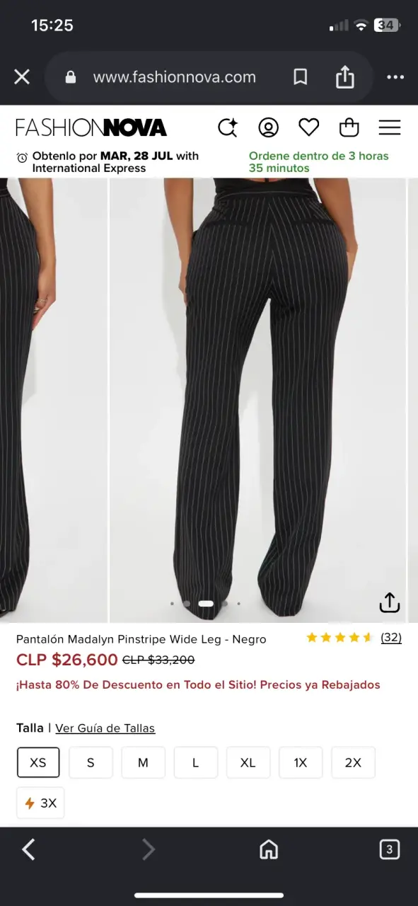 Pantalón Fashion Nova de Pierna Ancha a Rayas - 4
