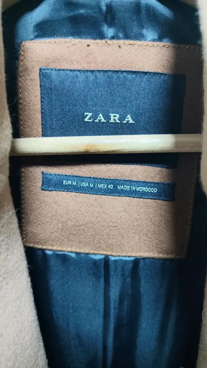 Abrigo de lana camel Zara para hombre - 2