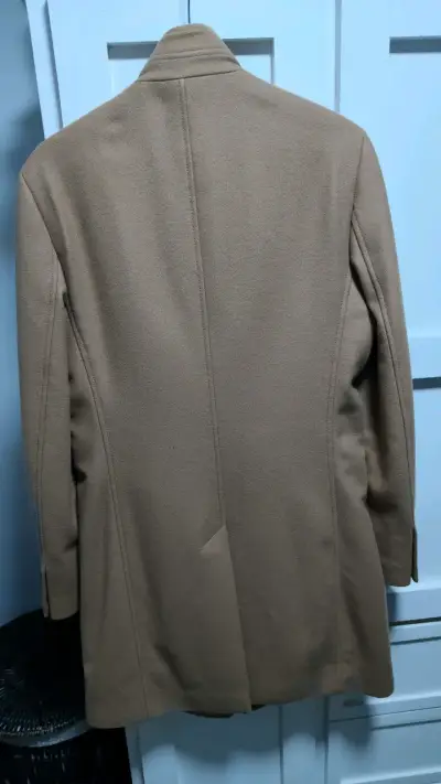 Abrigo de lana camel Zara para hombre - miniatura 3