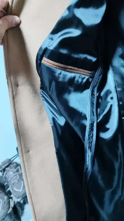 Abrigo de lana camel Zara para hombre - miniatura 6