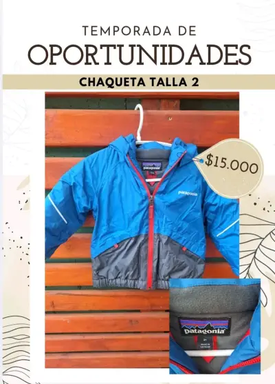 Chaqueta Infantil Patagonia Azul Talla 2 - miniatura 2