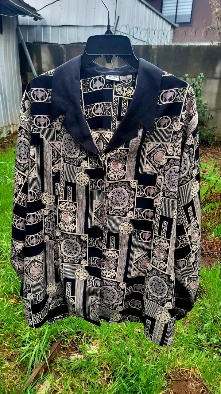 Blusa estampada vintage Sha Ron