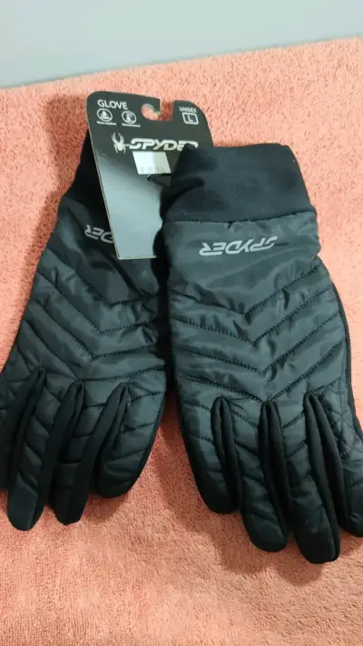 Guantes térmicos unisex Spyder negros - miniatura 1