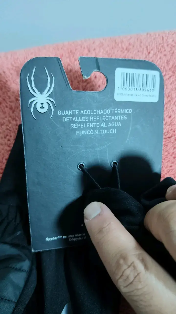 Guantes térmicos unisex Spyder negros - 3