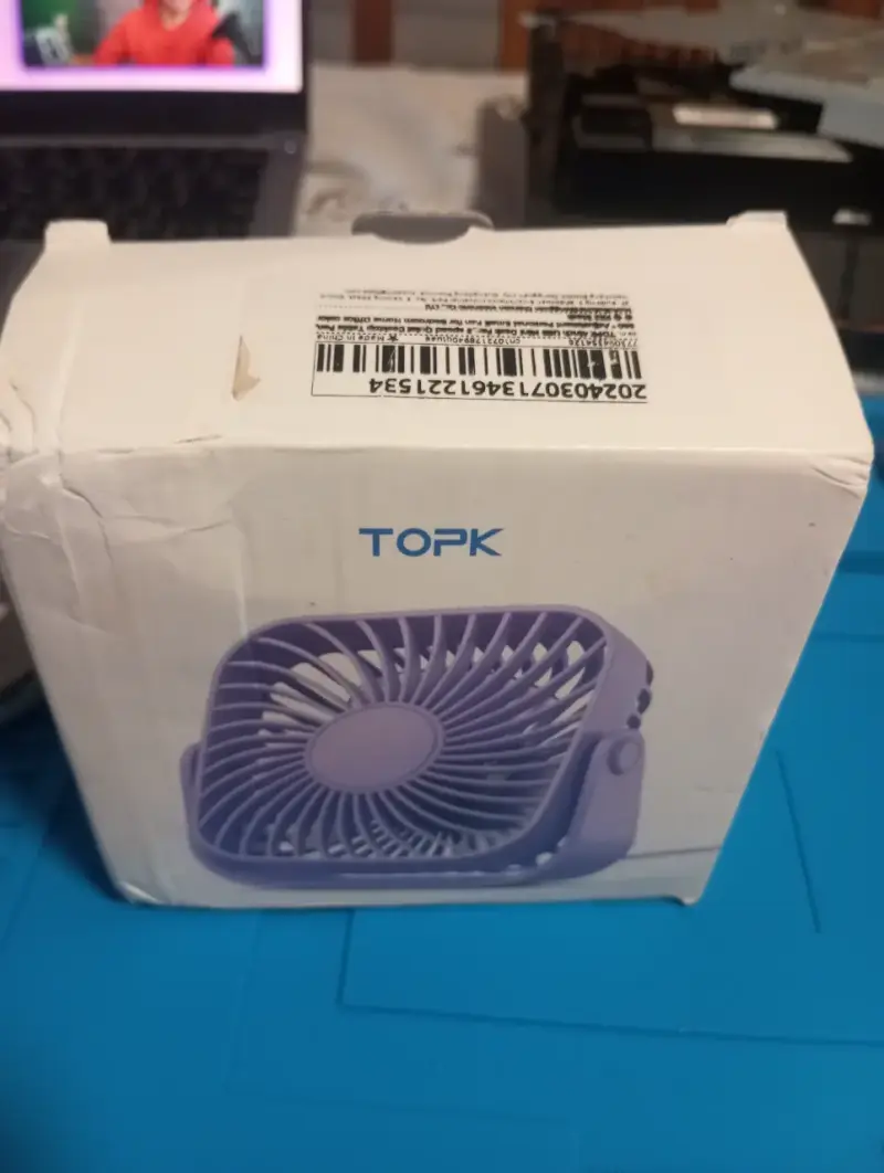 Ventilador portátil USB TOPK con 3 velocidades - 1