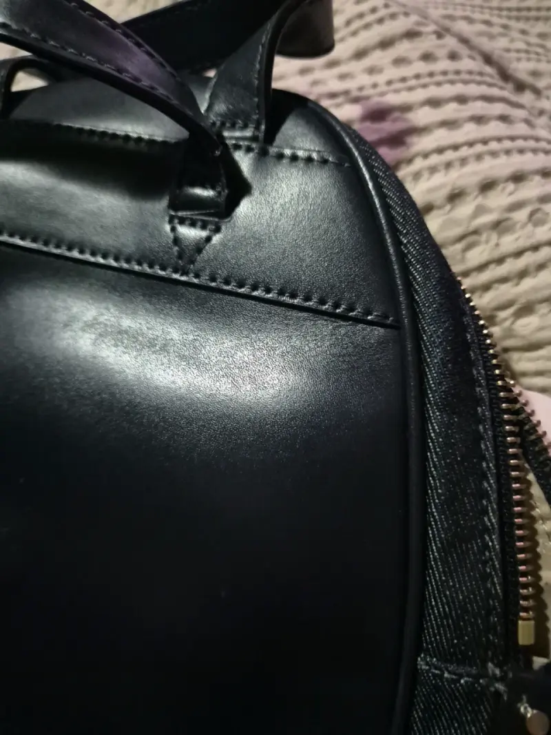Bolso de cuero azul Michael Kors con cierre dorado - 5