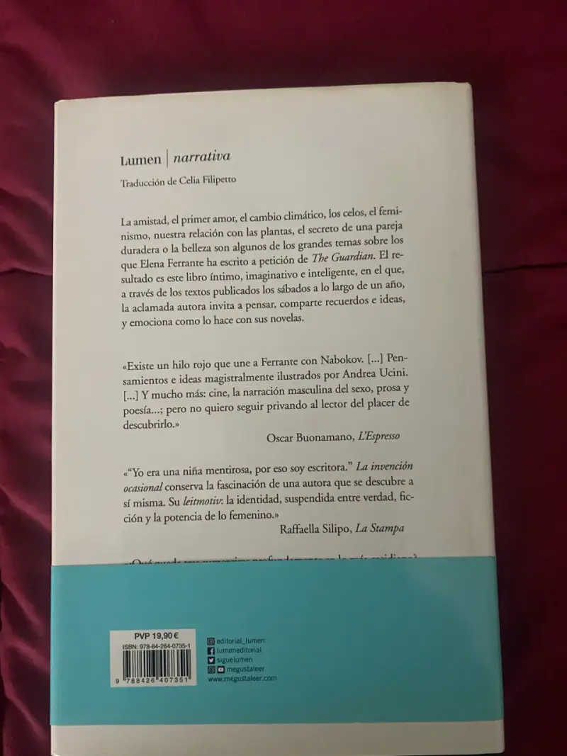 Libro 'La invención ocasional' tapa dura y origina - 2
