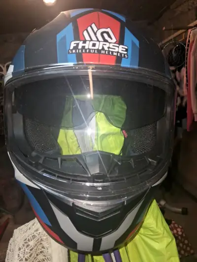 Casco de moto Fhorse azul con diseño moderno - miniatura 1