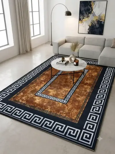 Alfombra grande con diseño geométrico moderno - miniatura 1