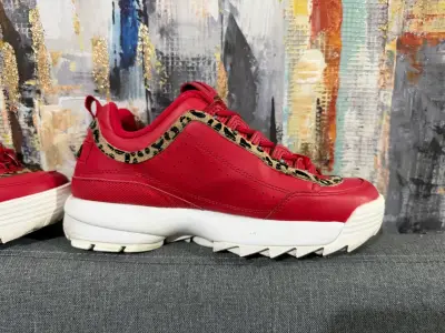 Zapatillas deportivas Fila rojas con estampado animal - miniatura 2