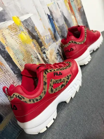 Zapatillas deportivas Fila rojas con estampado animal - miniatura 4