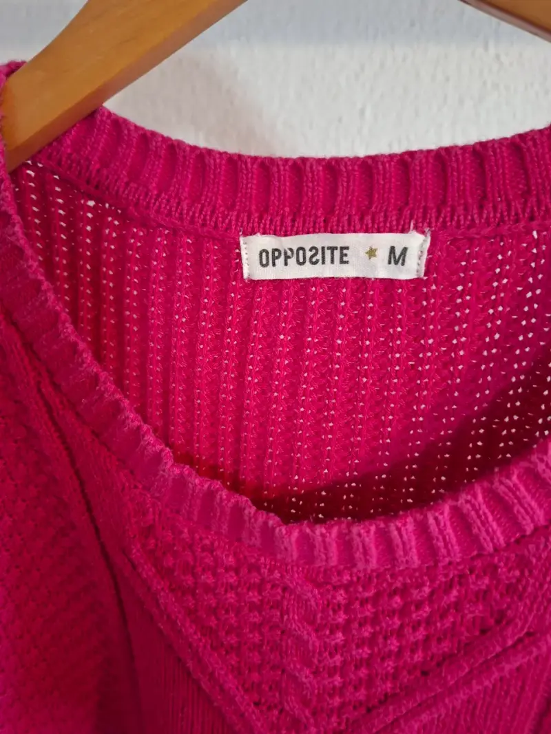Suéter de punto fucsia Opposite M - 3