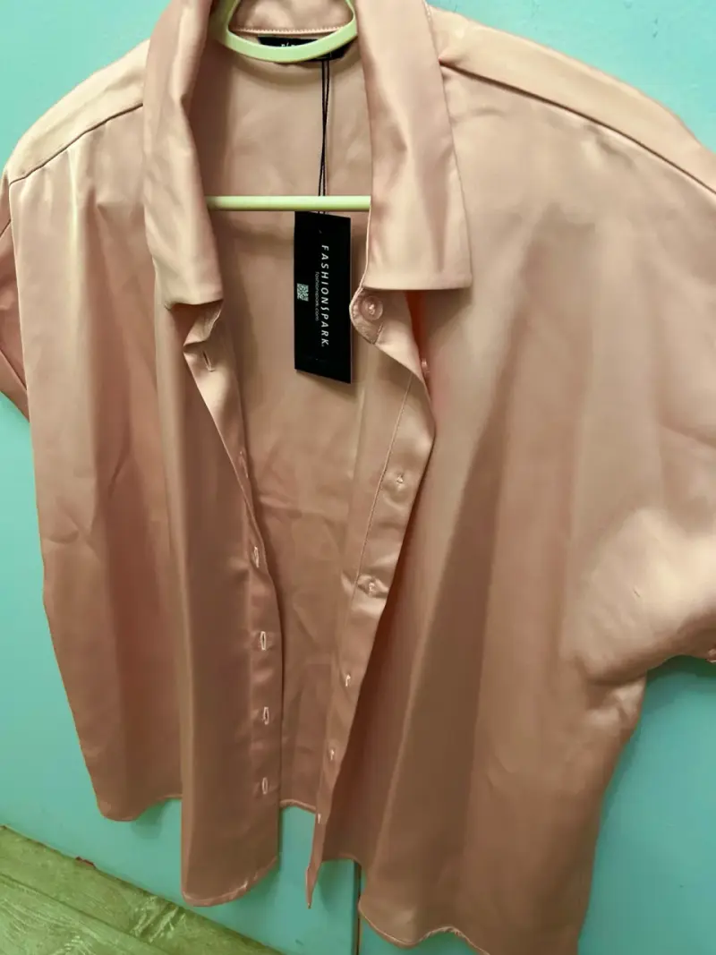 Blusa de satin rosa - 2