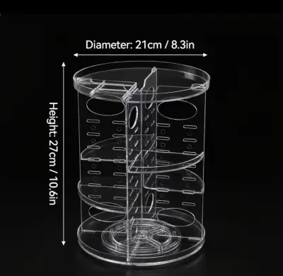 Organizador giratorio de maquillaje ajustable - miniatura 4