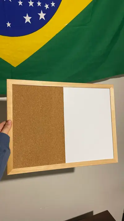 Pizarrón combinado corcho y pizarra blanca - miniatura 1
